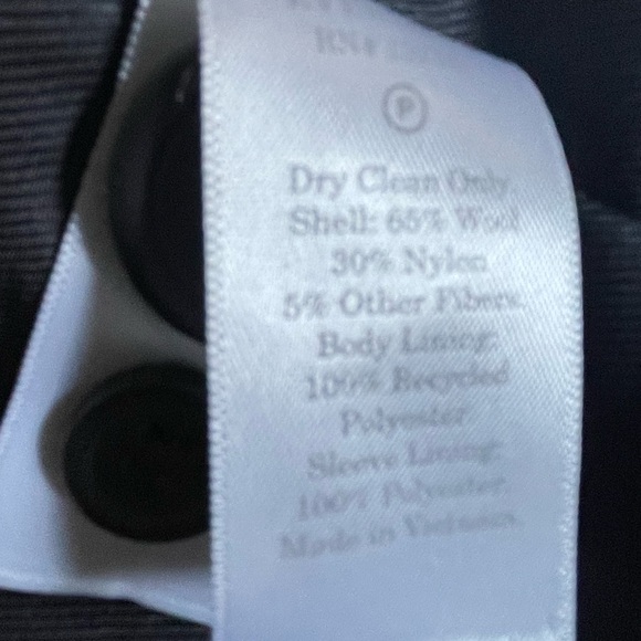 Everlane NWOT Oversized Wool Herringbone Blazer Gray. Sz 2 - Picture 8 of 9